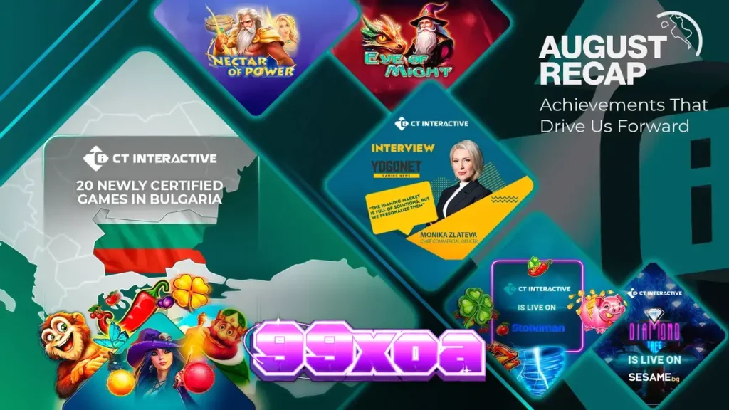 Tampilan antarmuka permainan slot modern dari CT Interactive yang menampilkan grafis tajam dan elemen jackpot.